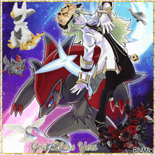 a picture of a pokemon with the words god bless you