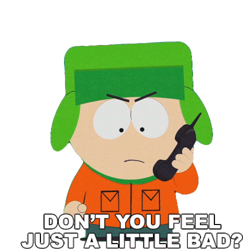 Dont You Feel Just A Little Bad Kyle Broflovski Sticker - Dont You Feel Just A Little Bad Kyle Broflovski South Park Stickers