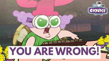 an advertisement for chowder shows a cartoon character sitting at a table