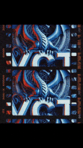 a kodak film strip shows a dragon and the letter vcl