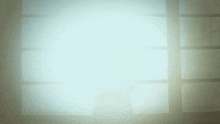 a silhouette of a person standing in front of a window with the sun shining through it