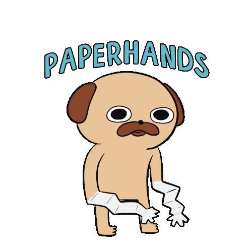 Paperhands Doggo Sticker - Paperhands Doggo Pug Stickers