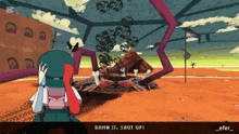 a cartoon character says " damn it shut up " in a game