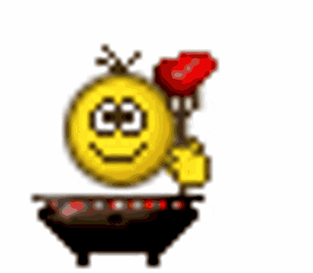 text smiley icon grill