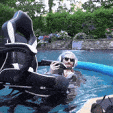 Pool Stream July 4 GIF - Pool Stream July 4 Independence Day GIFs