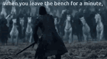 Jon Snow When You Leave The Bench GIF - Jon Snow When You Leave The Bench Fitness Health GIFs