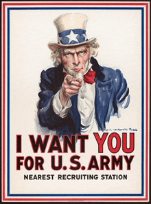 a poster that says i want you for u.s. army on it