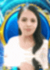 a blurry picture of a woman with the words inshot at the bottom right