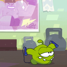 Jumping The Rope Om Nom GIF - Jumping The Rope Om Nom Cut The Rope GIFs