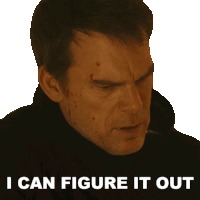 a man with blood on his face and the words i can figure it out behind him