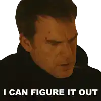 a man with blood on his face and the words i can figure it out behind him
