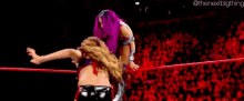 Sasha Banks Double Knees GIF - Sasha Banks Double Knees Alicia Fox GIFs