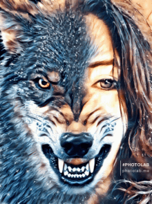 predator wild wolf mad face