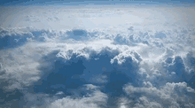 clouds flying view plane nature
