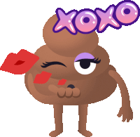 Xoxo Happy Poo Sticker - Xoxo Happy Poo Joypixels Stickers