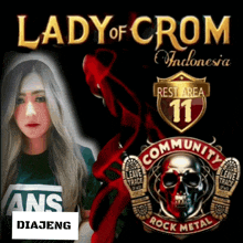 a poster for lady of crom indonesia rest area 11