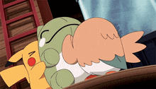 Rowlet Punch GIF - Rowlet Punch Pikachu GIFs