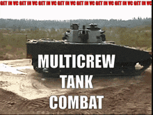 a picture of a tank that says multicrew tank combat on it