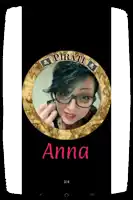 a phone with a picture of a woman and the name anna on it