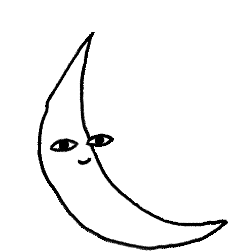 Night Moon Sticker - Night Moon Sleep Stickers