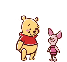 winnie the pooh piglet hugs bffs friends forever