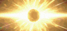 a pixel art illustration of a sun exploding in space