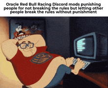 oracle red bull racing discord mods punishing people for not breaking the rules but letting other people break the rules