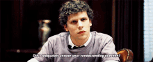 The Social Network GIF - Glare Did Iadequatelyansweryourcondescendingquestion Social Network GIFs