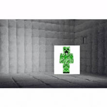 a creeper is standing in a room with a prison cell .