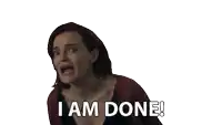 a woman says i 'm out in a sticker