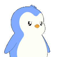 a cartoon penguin with the word no on its chest