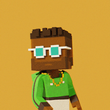 a pixel art of a man with a speech bubble that says you rock