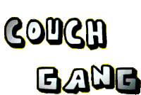Couch Gang Floating Text Sticker