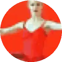 a blurry picture of a man in a red circle