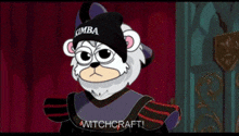 a cartoon bear with a beanie that says mba on it