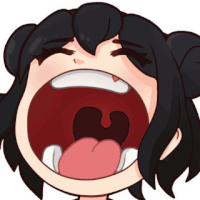 a cartoon drawing of a girl with her mouth open