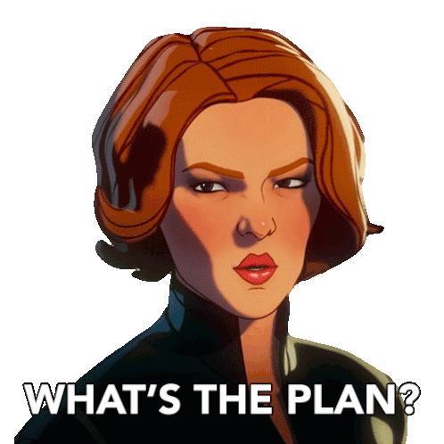 What'S The Plan Black Widow Sticker - What'S The Plan Black Widow Natasha Romanoff Stickers