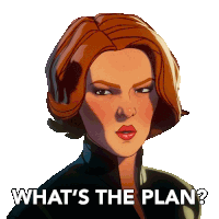 What'S The Plan Black Widow Sticker - What'S The Plan Black Widow Natasha Romanoff Stickers