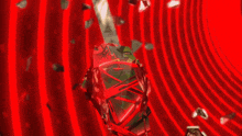 a close up of a person 's hand with a red background