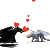 toothless and light fury from how to train your dragon are in love with each other