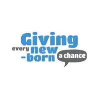 a logo that says giving every new born a chance on it
