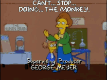 the simpsons loop edna krabappel cant stop doing the monkey go go ray