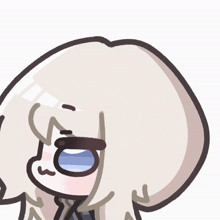 a cartoon drawing of a girl with glasses and a smiley face