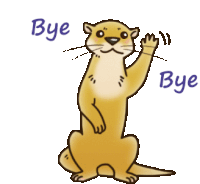 Otter Bye Sticker - Otter Bye Bye Bye Stickers