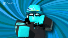 a cartoon character wearing a top hat and a black shirt with the word zanza on it