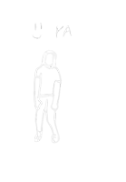 a drawing of a person with their arms outstretched and the name elyanna