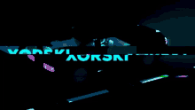 a car with the word xorski on the side of it