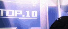 a computer screen displays the number 10 on it