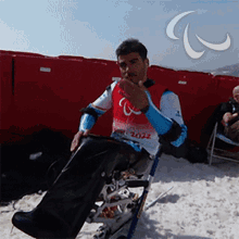 waving para alpine skiing enrique plantey argentina paralympics