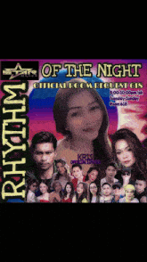 a poster for rhythm of the night shows a woman and a man